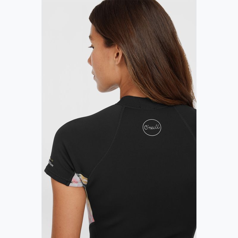 O'Neill Bahia 2/1 mm Front Zip Spring black/ micah floral/ black дамски скафандър 4