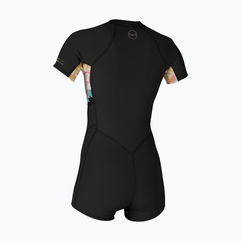 O'Neill Bahia 2/1 mm Front Zip Spring black/ micah floral/ black дамски скафандър 8