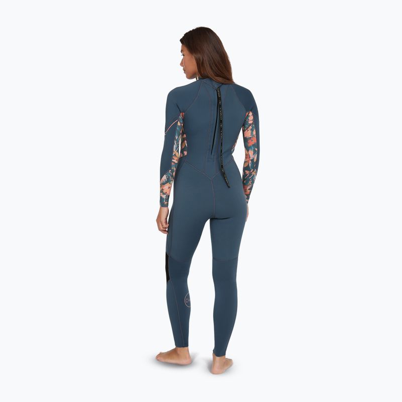 Дамска плувна пяна O'Neill Bahia 3/2 Back Zip Full copen blue/painted tropics/painted tropics 2
