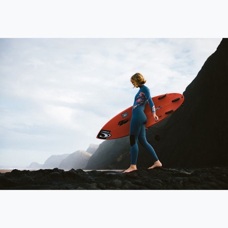 Дамска плувна пяна O'Neill Bahia 3/2 Back Zip Full copen blue/painted tropics/painted tropics 11