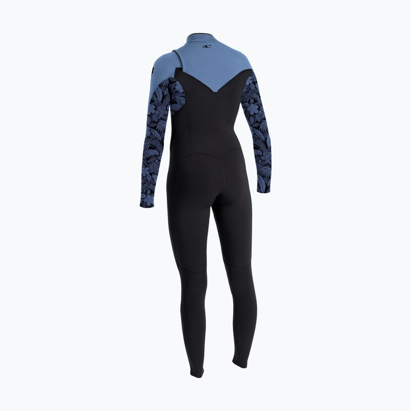 Дамски неопренов костюм за плуване  O'Neill Epic 5/4 mm Chest Zip Full black/stormy palm/faded denim 2