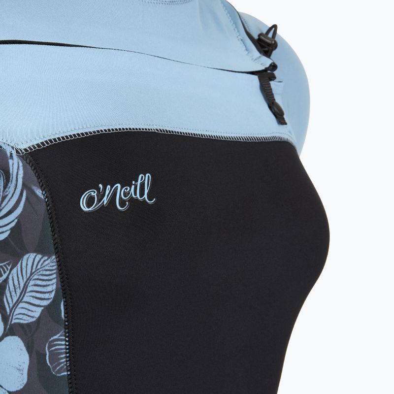 Дамски неопренов костюм за плуване O'Neill Epic 5/4 mm Chest Zip Full black/stormy palm/faded denim 4