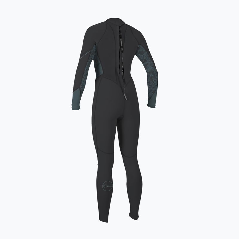 Дамски неопренов костюм за плуване O'Neill Bahia 3/2 Back Zip Full IT1 tempered steel/shaded island sky/shade 2