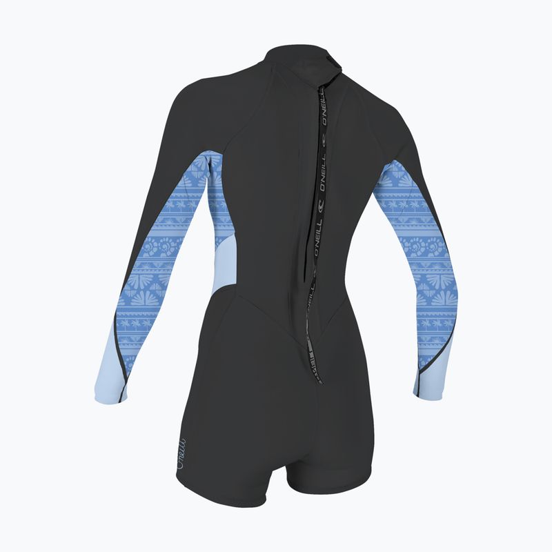 Дамски неопренов костюм за плуване O'Neill Bahia 2/1 mm Back Zip Spring tempered steel/surf abstract 2