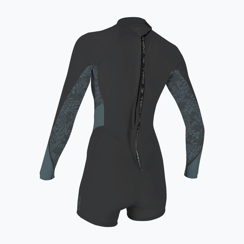 Дамски неопренов костюм за плуване O'Neill Bahia 2/1 mm Back Zip Spring tempered steel/shaded island sky 2