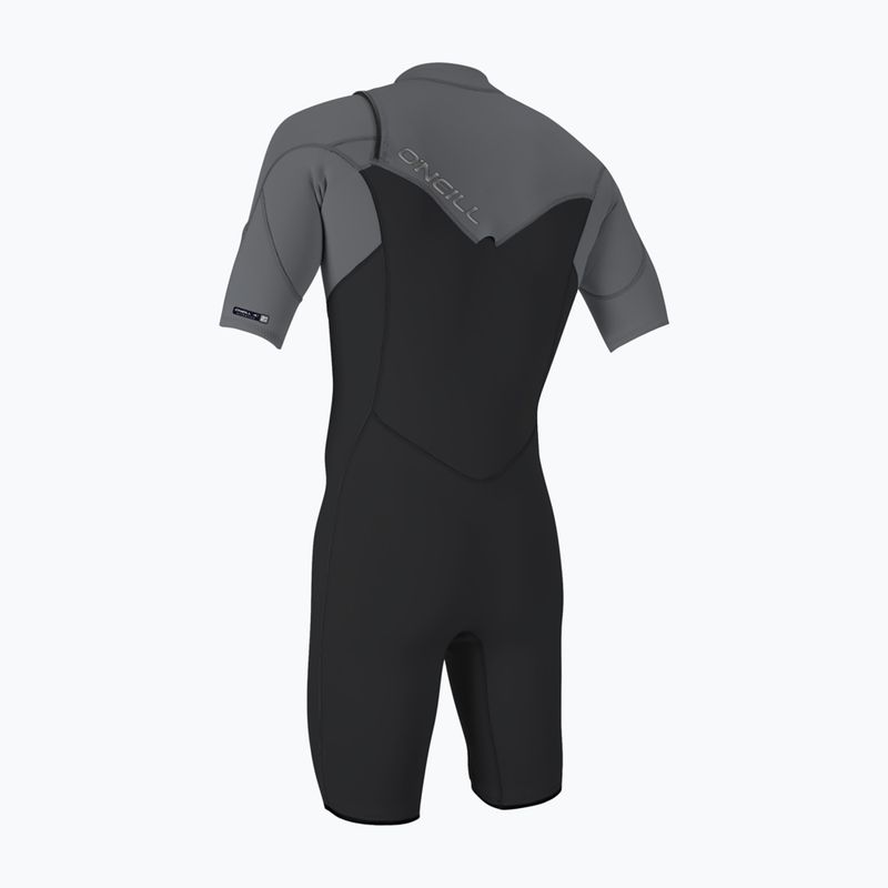 Мъжки неопреннов костюм за плуване O'Neill Hammer 2mm Chest Zip SS Spring IS6 tempered steel/smoke/smoke 2