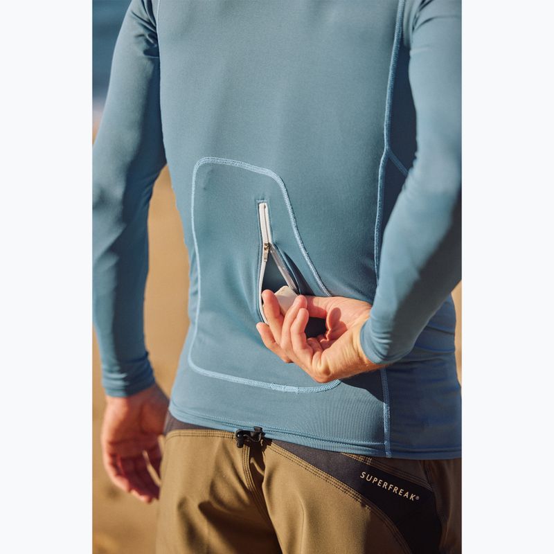 Мъжка блуза с дълъг ръкав за плуване O'Neill Hyperfreak Skins Rash Guard Hooded blue fusion/blue fusion 9