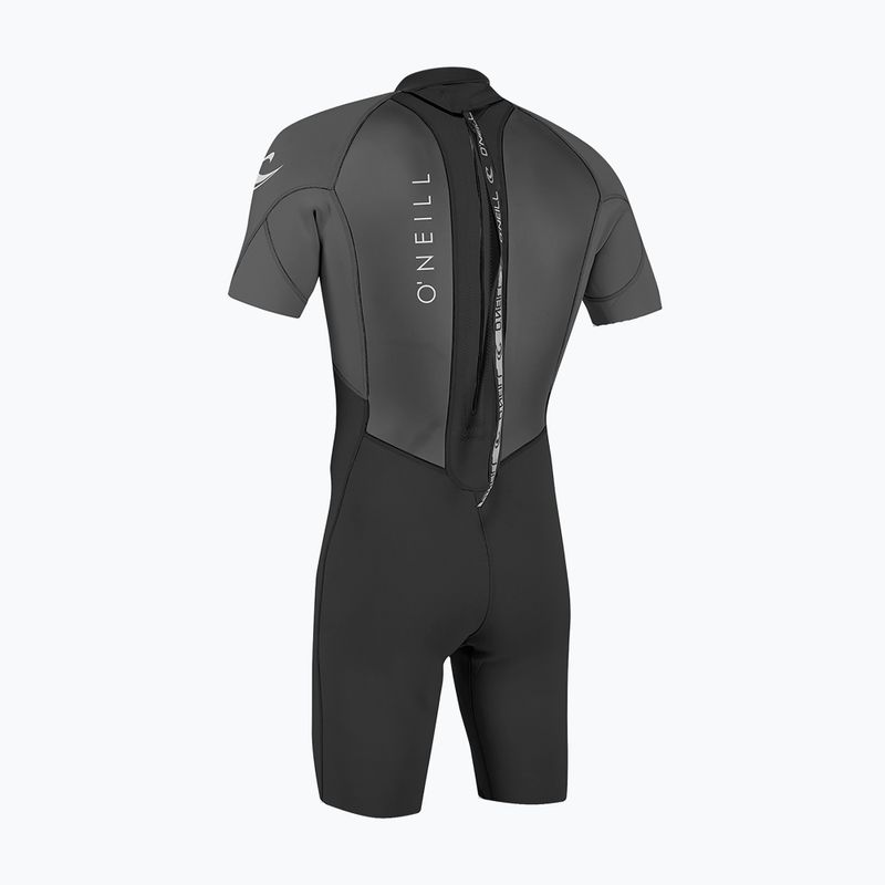Мъжки неопреннов костюм за плуване O'Neill Reactor-2 2mm Back Zip SS Spring HJ5 black/graphite 2