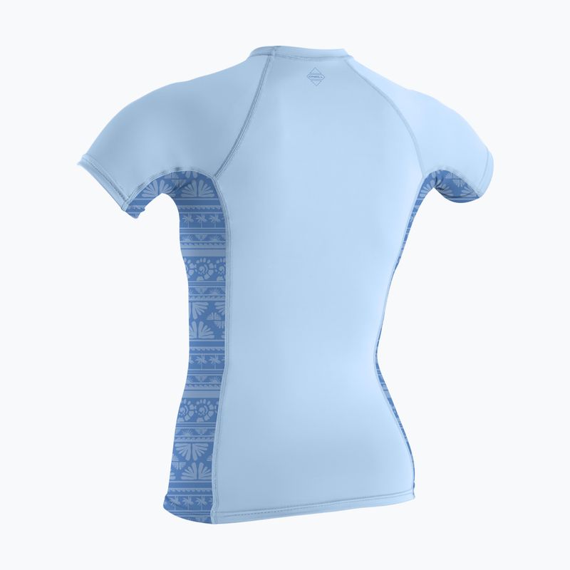 Дамска тениска за плуване O'Neill Hyperfreak Skins Rash Guard chambray blue/surf abstract 2