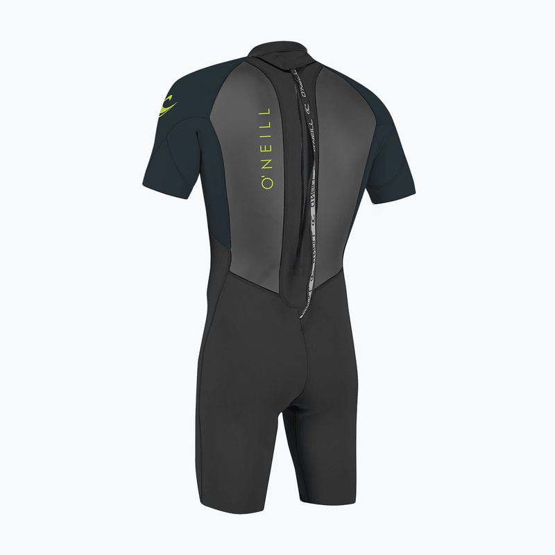 Детски неопренов костюм за плуване O'Neill Youth Reactor-2 2mm Back Zip SS Spring black/slate 2