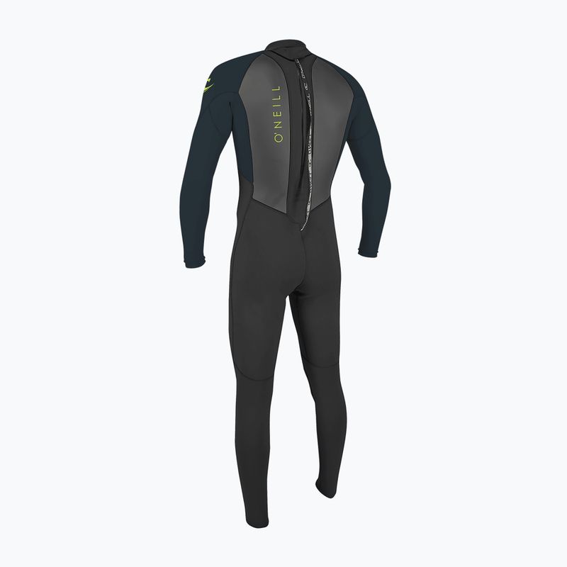 Детски неопренов костюм за плуване O'Neill Youth Reactor-2 3/2 Back Zip Full black/slate 2