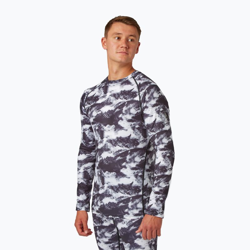Мъжки Surfanic Bodyfit Limited Edition Crew Neck термо ръкав с дълъг ръкав white out print