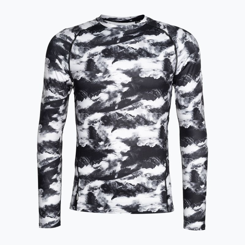 Мъжка термоактивна блуза Surfanic Bodyfit Limited Edition Crew Neck white out print 4