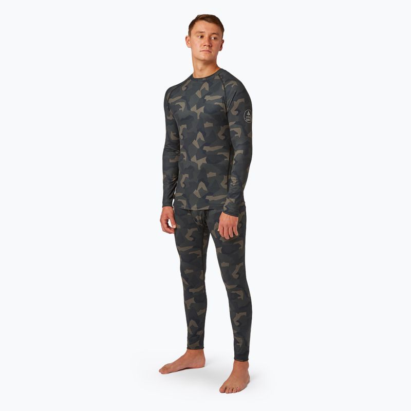 Мъжка термоактивна блуза Surfanic Bodyfit Limited Edition Crew Neck forest geo camo 2