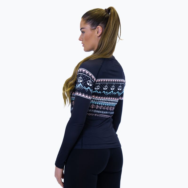 Дамска термоактивна блуза Surfanic Cozy Limited Edition Crew Neck black fairisle 3