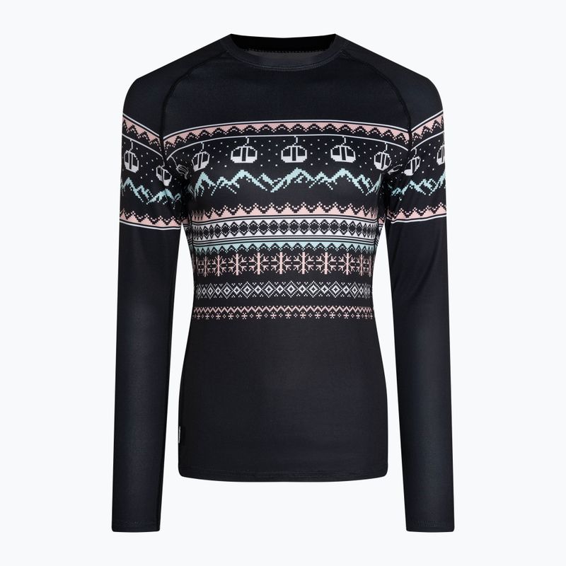 Дамска термоактивна блуза Surfanic Cozy Limited Edition Crew Neck black fairisle 4
