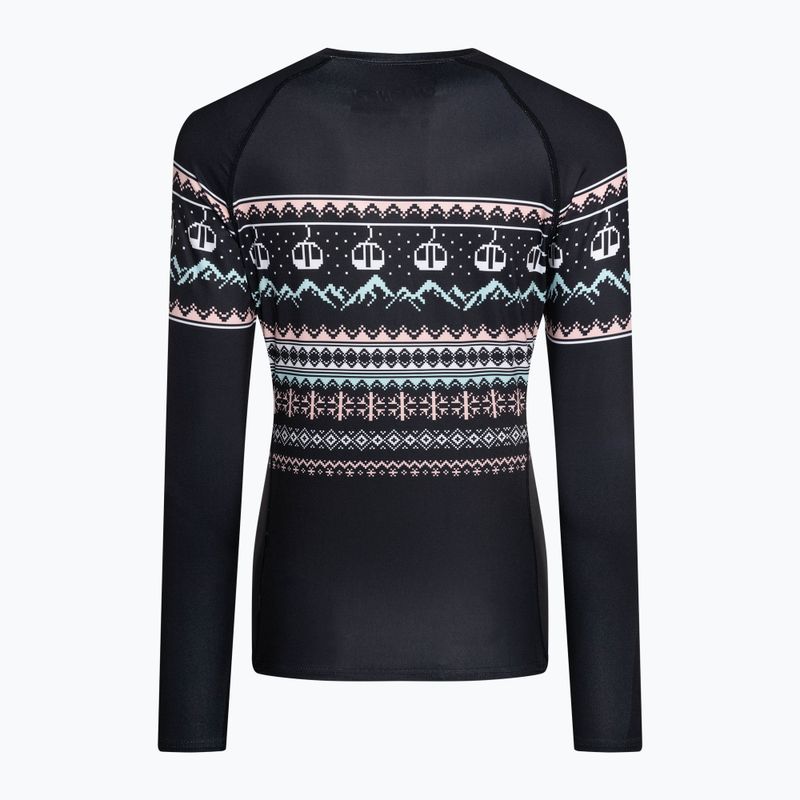 Дамска термоактивна блуза Surfanic Cozy Limited Edition Crew Neck black fairisle 5