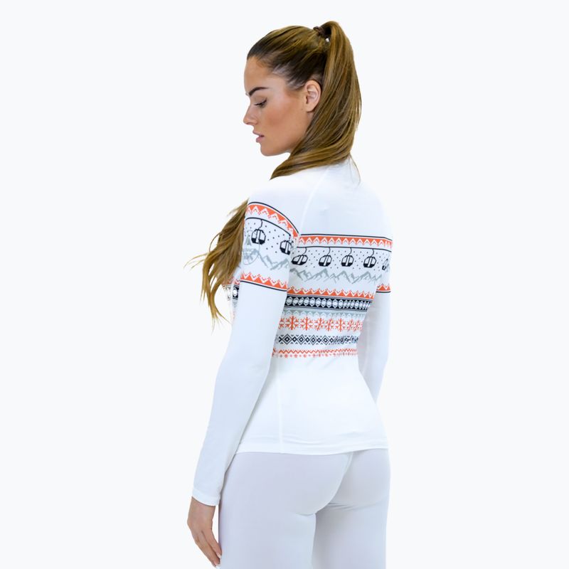 Дамска термоактивна блуза Surfanic Cozy Limited Edition Crew Neck white fairisle 3