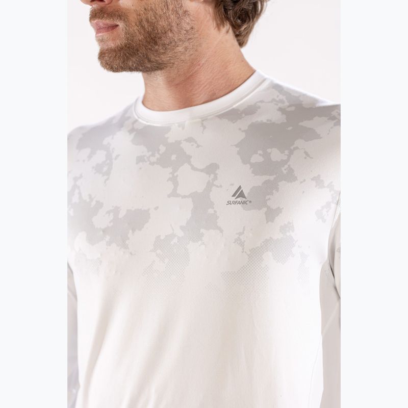 Мъжка термоакивна блуза с дълъг ръкав Surfanic Bodyfit CarbonDri Limited Edition Crew Neck optic white 7