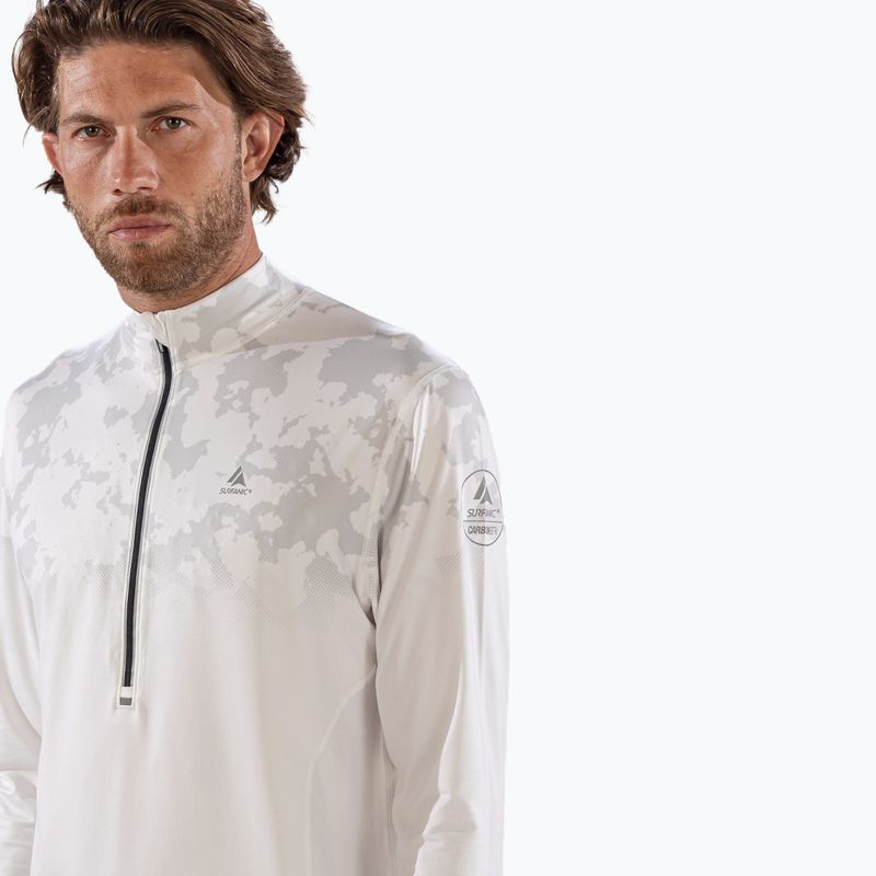 Мъжка термоакивна блуза с дълъг ръкав Surfanic Bodyfit CarbonDri Limited Edition Zip Neck optic white 5