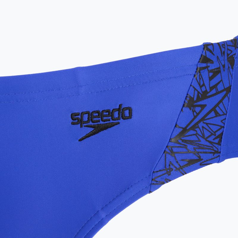 Speedo Boom Splice детски слипове за плуване 6,5 см слип синьо/черно 3
