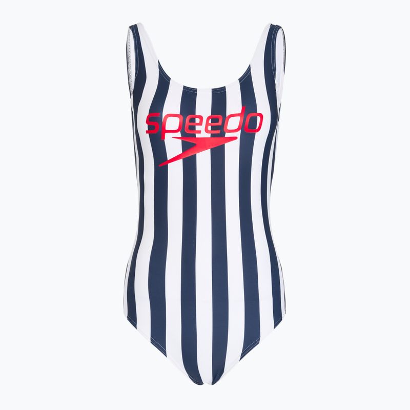 Speedo Ice Cream U-Back дамски бански костюм от една част син/бял