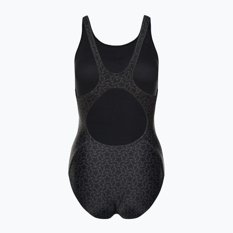Speedo Boomstar Allover Muscleback дамски бански костюм от една част черно-сив 68-122999023 2