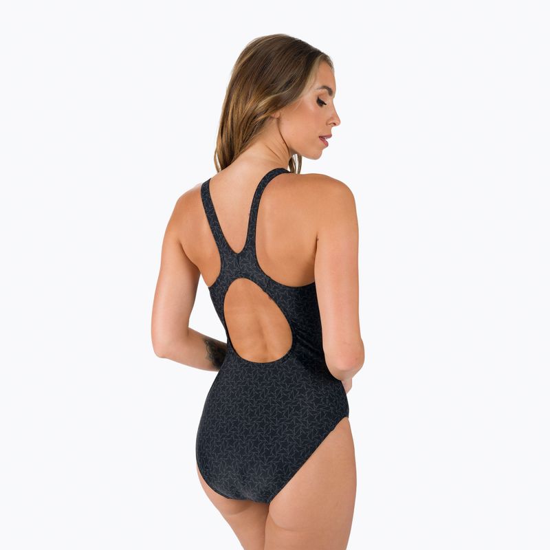 Speedo Boomstar Allover Muscleback дамски бански костюм от една част черно-сив 68-122999023 6