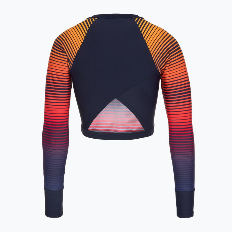 Speedo Дамски топ за плуване с дълъг ръкав Wrap Back Top blue/orange 2