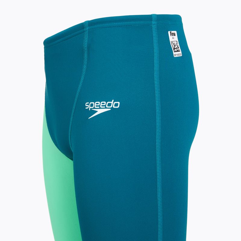 Детски плувни шорти тип клин Speedo Endurance+ High Waist Jammer blue/green 3