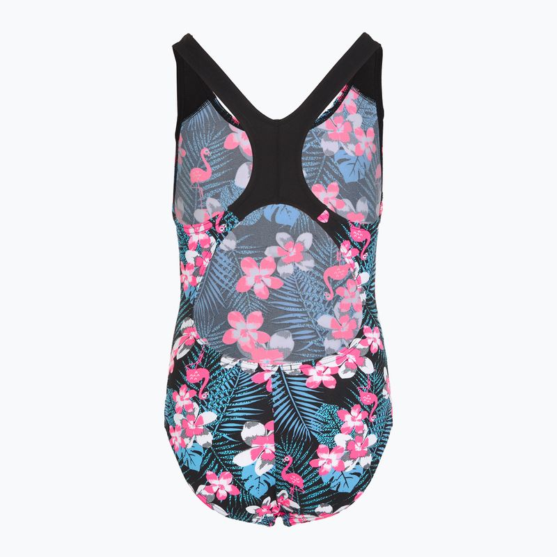 Speedo Allover Splashback син/розов детски бански от една част 2