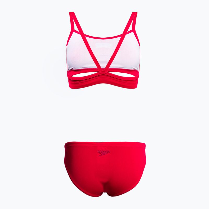 Дамски бански костюм от две части Speedo Essential Endurance+ Thinstrap Bikini red 126736446 2
