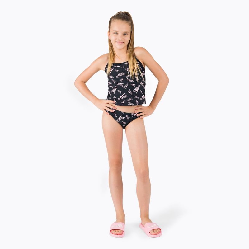 Speedo Танкини с принт и вратовръзка Black 68-12380F390 Детски бански костюм от две части 5