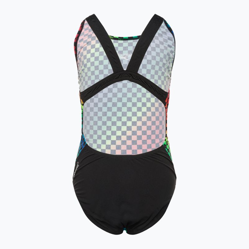 Speedo Детски бански от една част Allover Leaderback цветен 68-12377F372 2