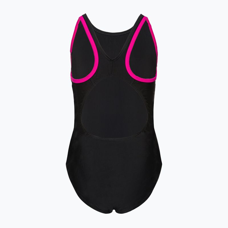 Speedo Boom Logo Splice Muscleback B344 Детски едноцветен бански костюм Black 12859B344 2