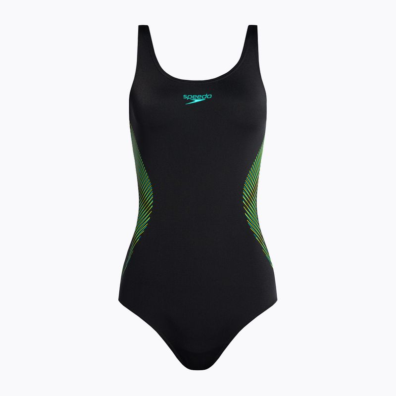 Speedo Placement Muscleback дамски бански от една част черен 68-08694