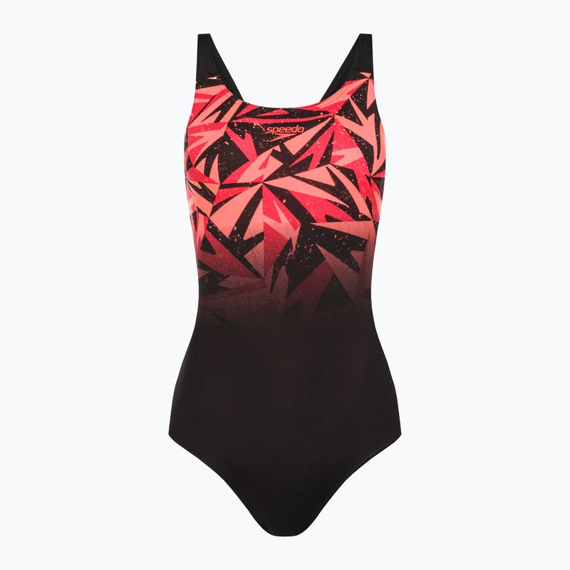 Speedo Hyperboom Placement Muscleback дамски бански от една част черен 68-08694G715