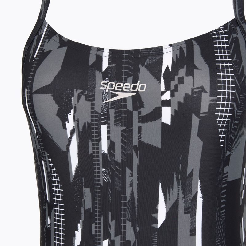 Speedo дамски бански от една част Allover Rippleback black 3