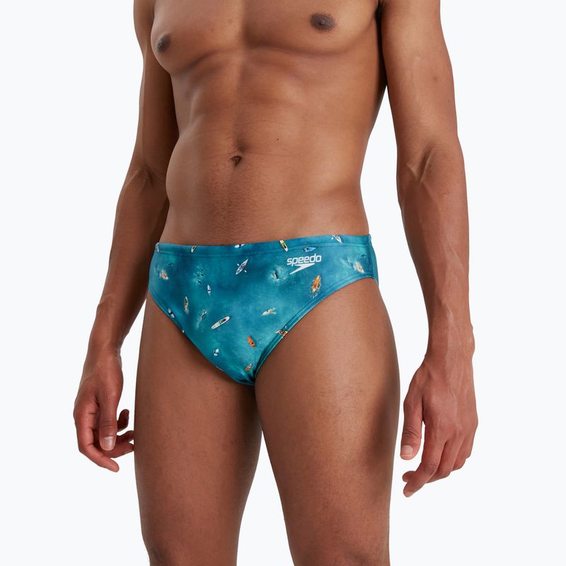 Мъжки слипове за плуване Speedo Escape 5cm Brief сини 68-13452G662 5