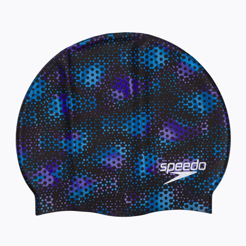 Speedo Детска шапка за плуване с надпис Speedo Slogan Print черна 68-08386