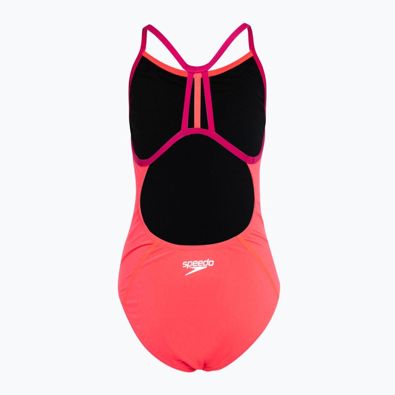 Speedo Lane Line Back Solid pink 68-13441 детски бански от една част 2