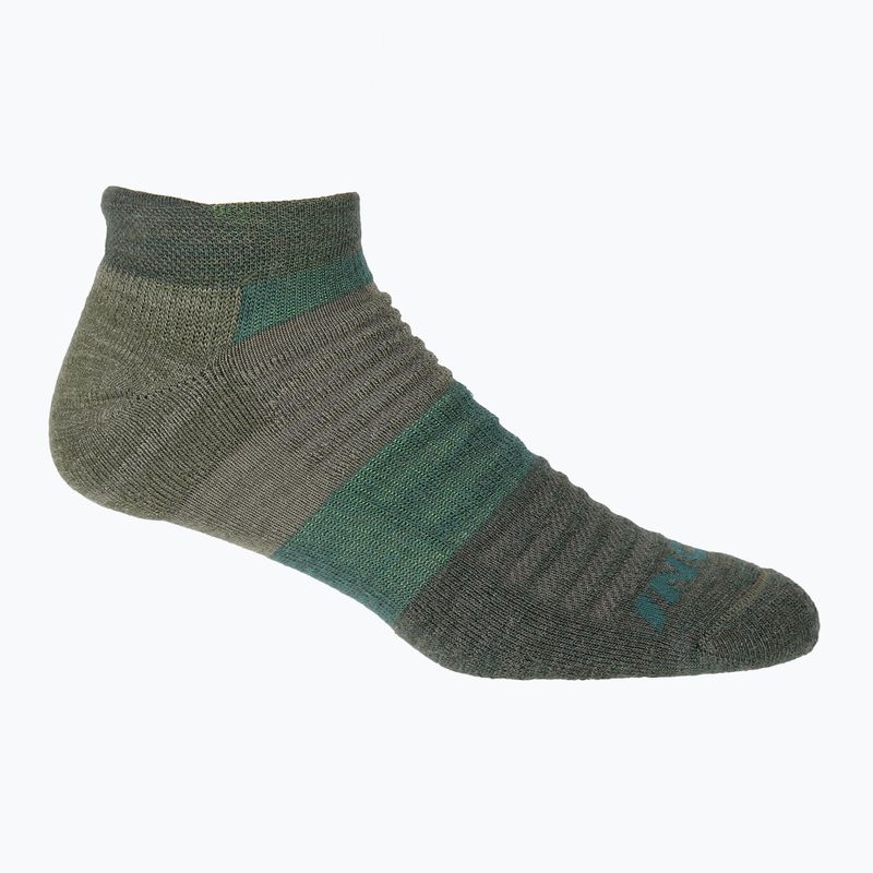 Чорапи за бягане Inov-8 Merino Low dark green/melange 2