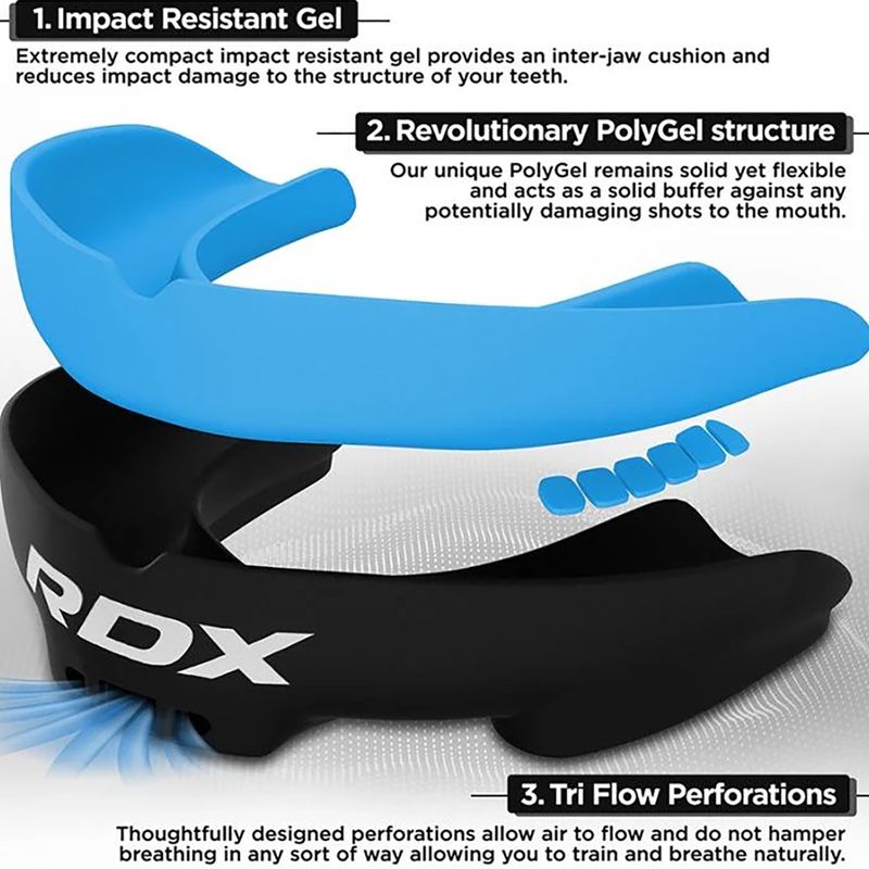 Детски протектор за челюст RDX Mouth Junior blue 2