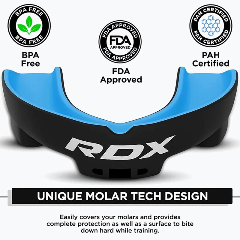 Детски протектор за челюст RDX Mouth Junior blue 3