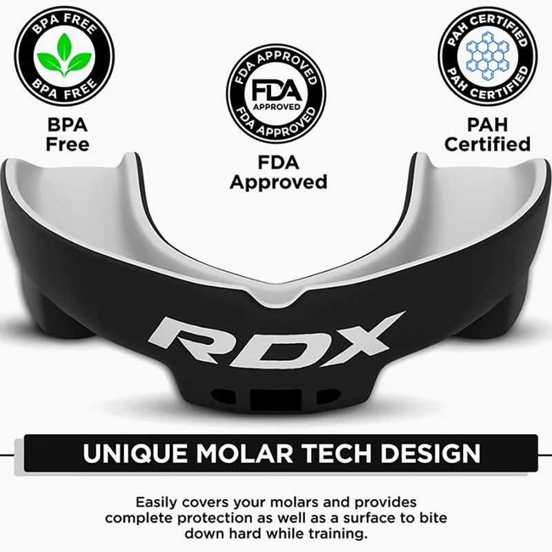 Протектор за челюст RDX Mouth black/white 3