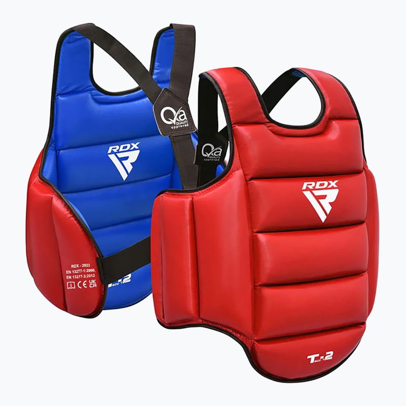 RDX SCC-T2 Карате гръдна защита червено/синьо 4