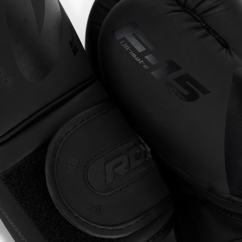 RDX T15 боксови ръкавици черни BGR-F15MB-10OZ 5