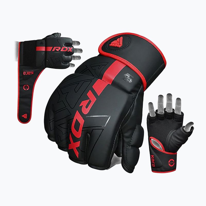 Граплинг ръкавици RDX Grappling F6 matte red 7
