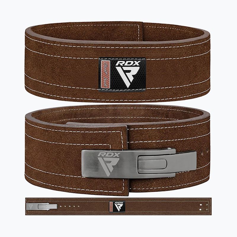 RDX Pro Liver Buckle Lth кафяв колан за вдигане на тежести