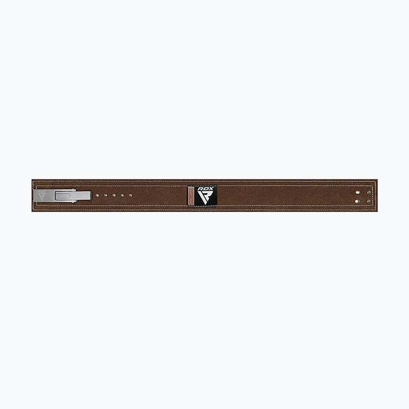 Колан за вдигане на тежести RDX Pro Liver Buckle Lth brown 4